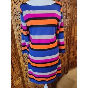 Derek Heart Bodycon Dress Womens Large Long Sleeve Ribbed Knit Striped Colors